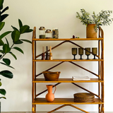 Vintage rattan shelf