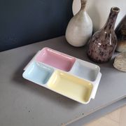 Plateau apéritif vintage en céramique