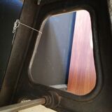 Table in wood and cast iron, industrial style, vintage