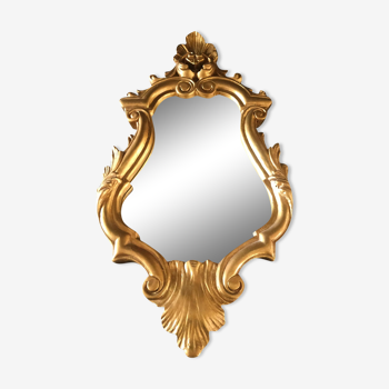 Miroir en stuc doré ancien