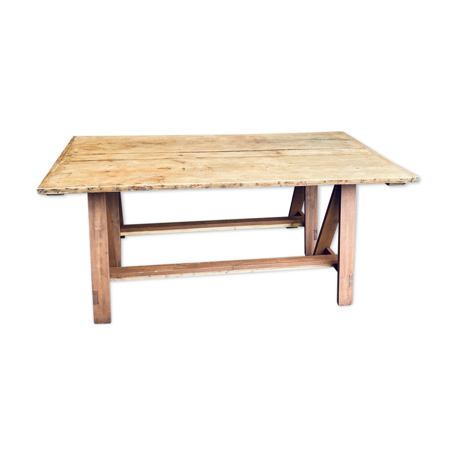Farm table on trestles