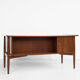 Midcentury Danish desk in teak by Arne Vodder for HP Hansen 1960s