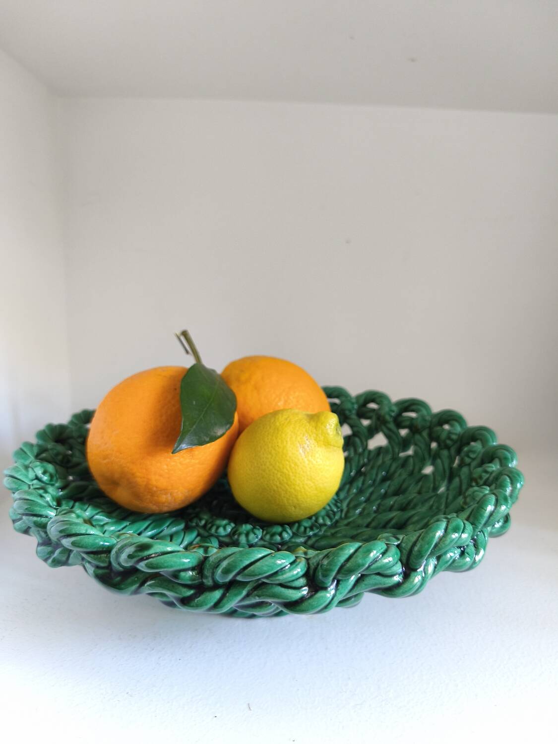 Woven ceramic basket Vallauris