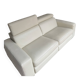 Rochebobois ivory leather sofa
