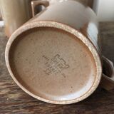 Lot of three cups or mugs stoneware of great fire of Brenne, France