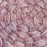 Vintage stool pouf in braided rope
