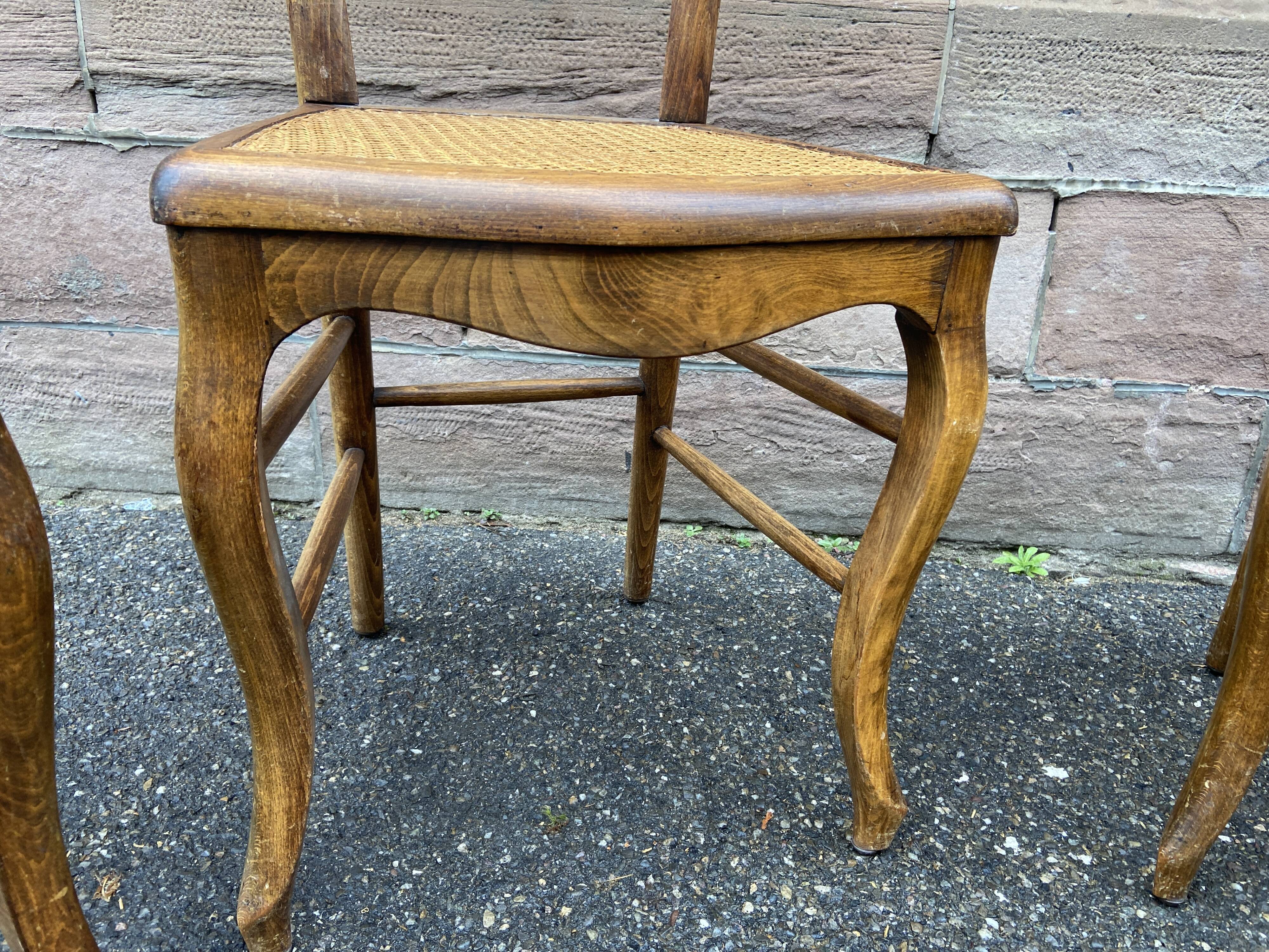4 rustic Louis Philippe period chairs