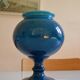 Vase bleu céramique craquelé  H : 28 cm