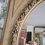 Louis XVI style trumeau mirror with pediment