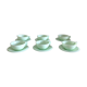 Six coffee cups and saucers in peppermint opaline 50/60