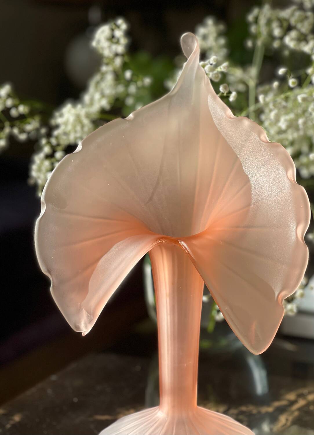 Leonardo vase in pink frosted glass