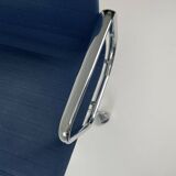 Blue fabric office chair, ICF - Charles Eames, Ray Eames - EA108 aluminum group