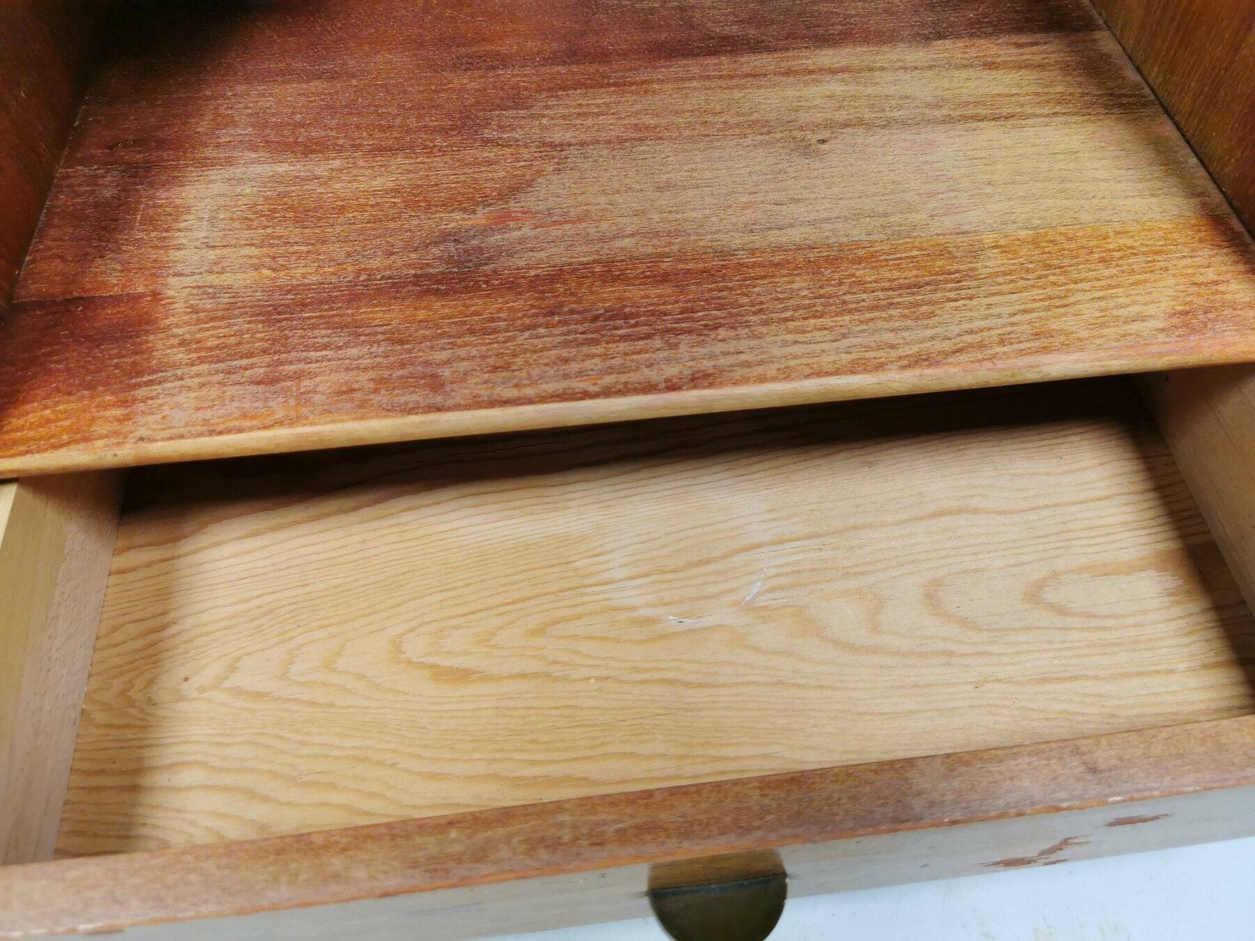 Wall shelf/bedside table in stained beech, designed by Hans J. Wegner 1960s