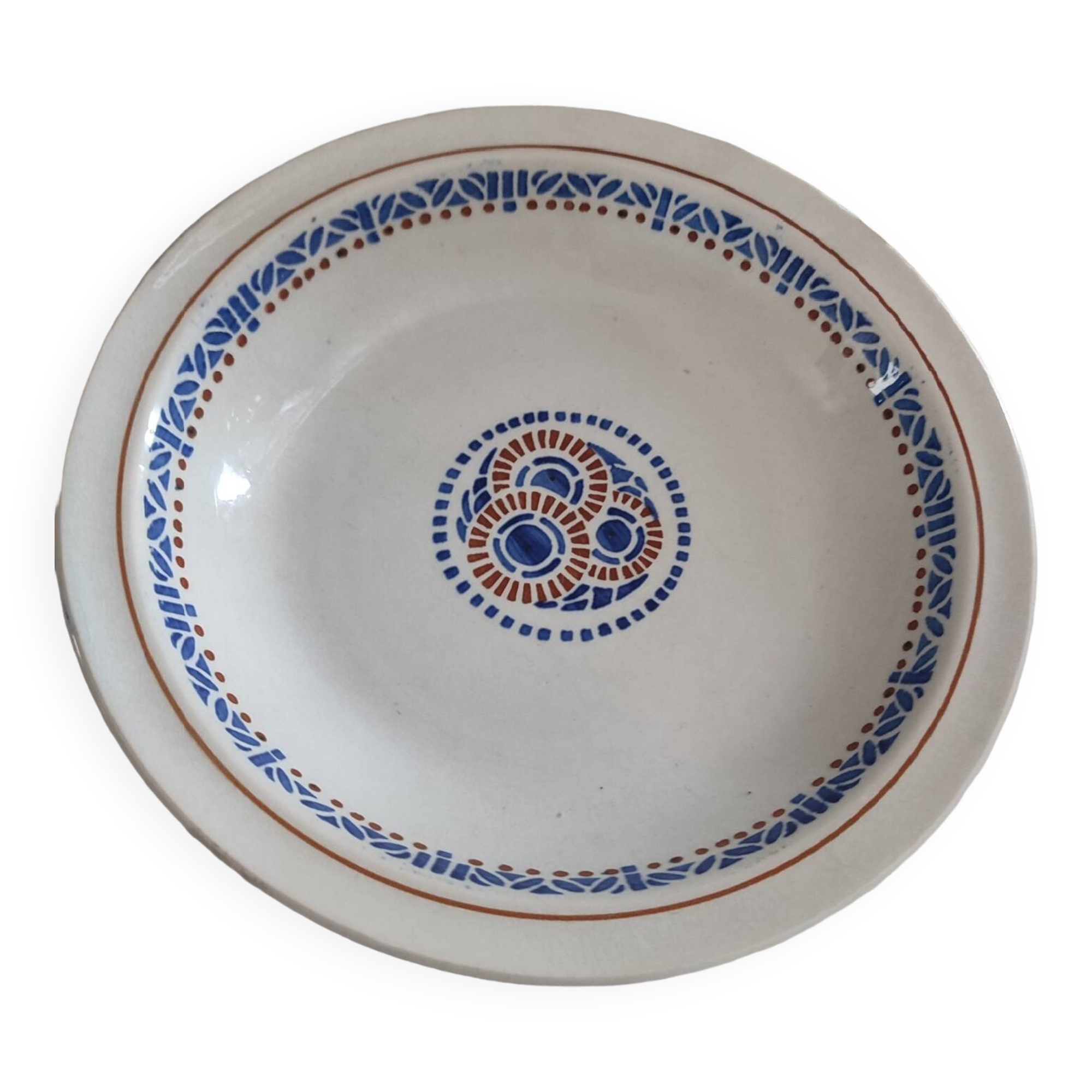 Hollow dish iron earth K&G Lunéville model Huguette