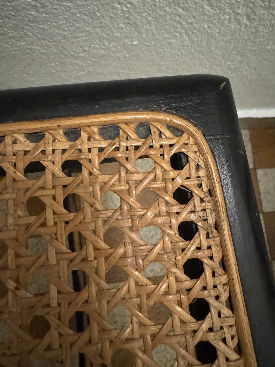 70s rattan cane folding chairs (X2)