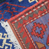 Tapis kazak en laine tissé à la main - 132x250cm