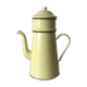 Vintage yellow enamelled coffee teapot