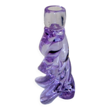 Sèvres crystal lamp signed Torsade purple foot