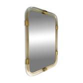 Scenographic Italian “Torciglione-Torchon” Murano Glass Wall Mirror