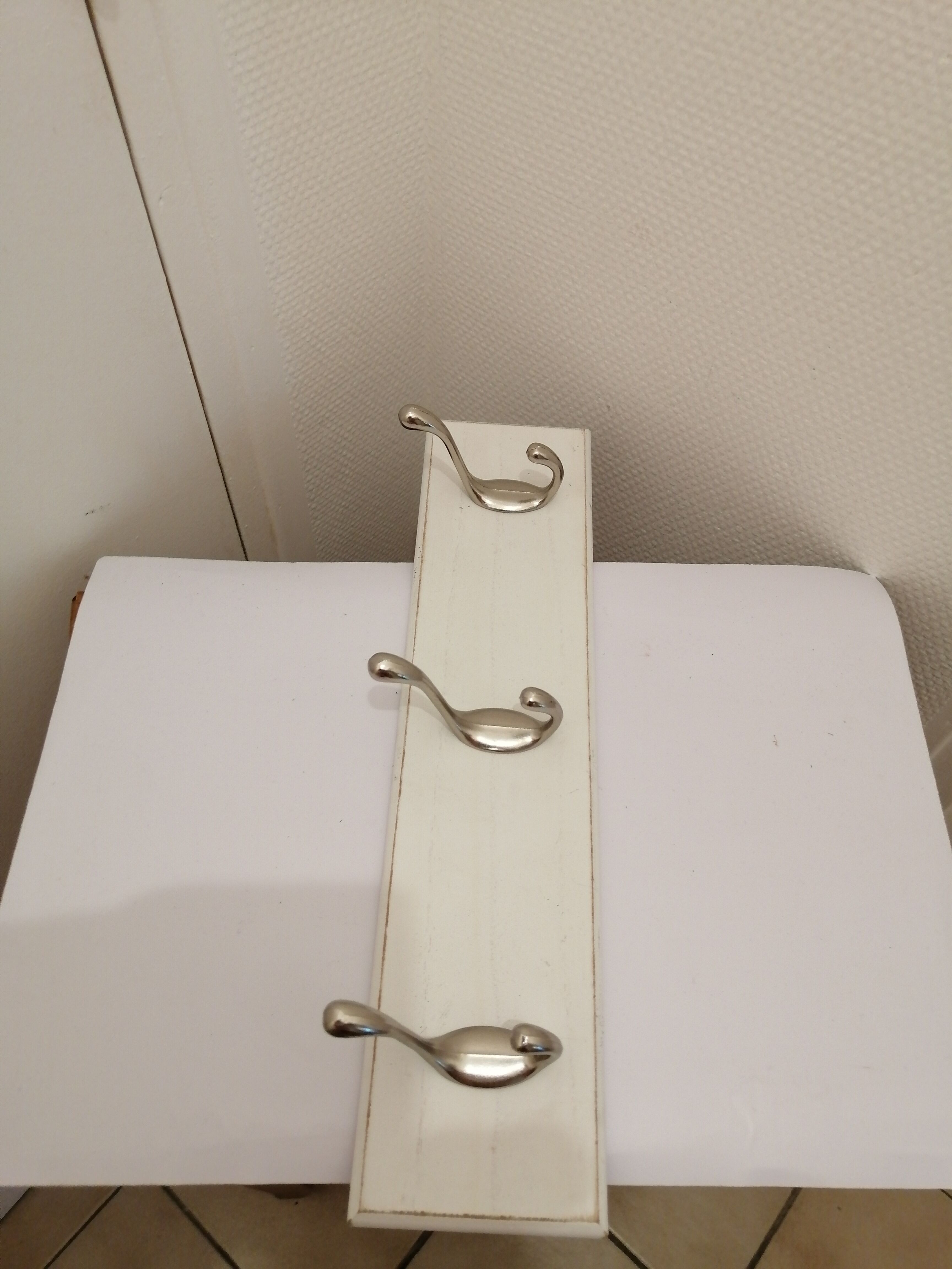 Wall coat rack wood and metal