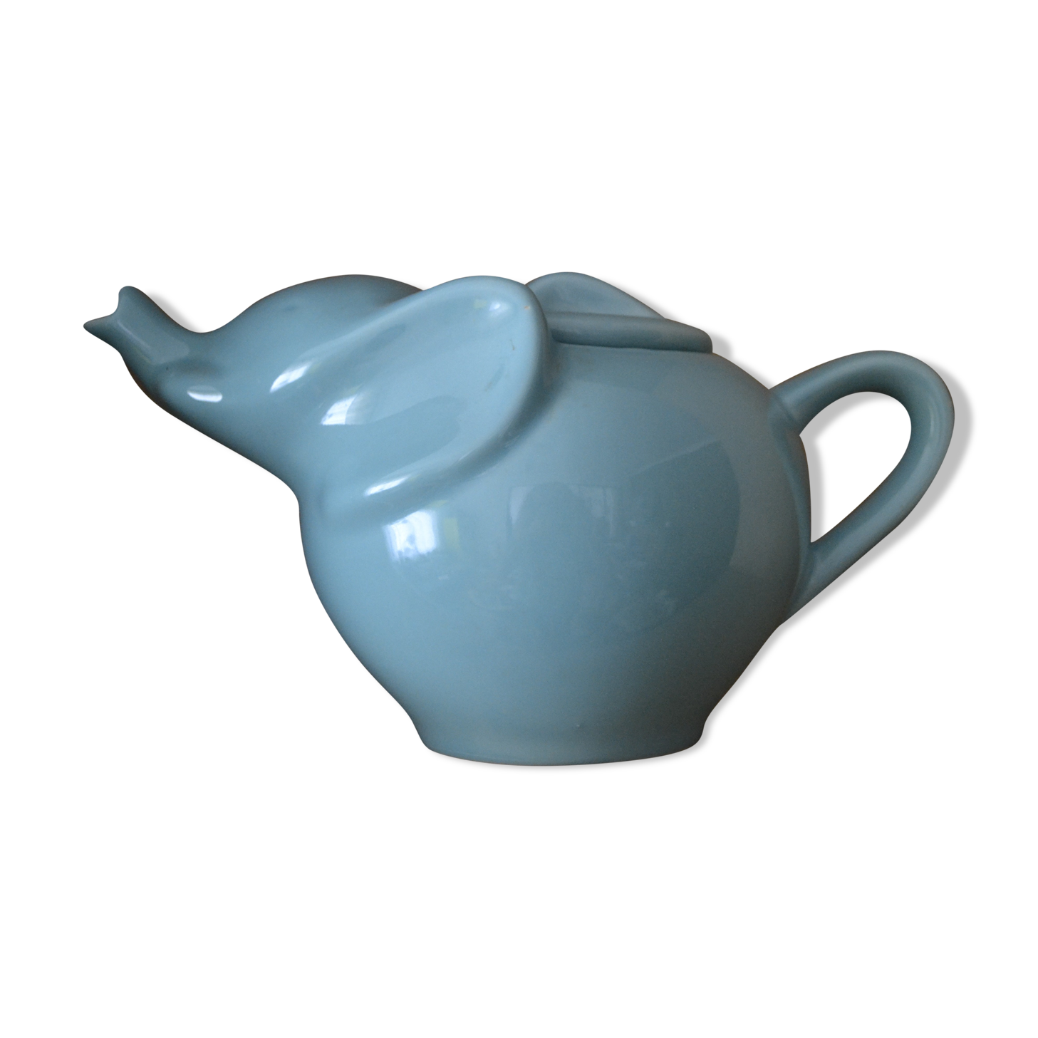 Elephant turquoise blue teapot (large model)