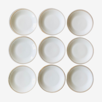 Flat porcelain plates by Sologne Larchevêque