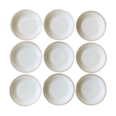 Assiettes plates en porcelaine de Sologne Larchevêque