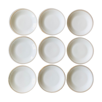 Flat porcelain plates by Sologne Larchevêque