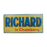 Former sheet metal plate "Richard the Chambery" Vermouth 24x50cm 1950
