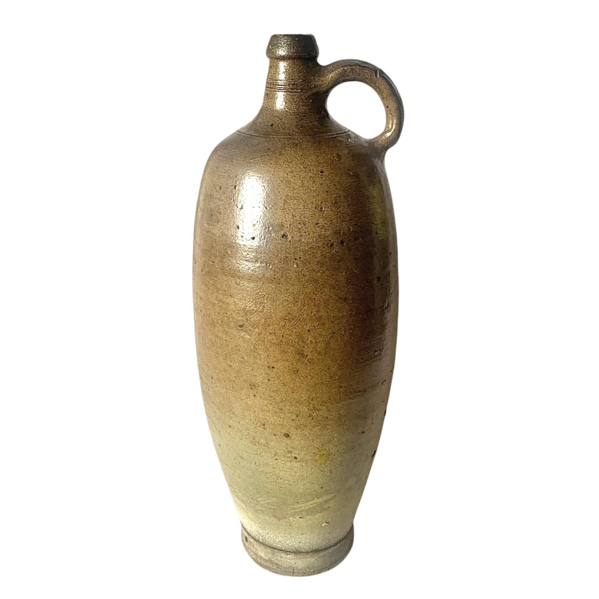 Antique glazed stoneware jar - height: 50 cm