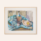 Still Life with a Lemon, Mixed Media on Thick Paper, 93 x 79 cm