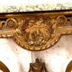 Louis XVI style console in gilded wood 20th century Veined green marble top