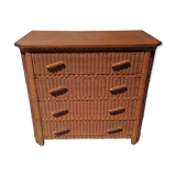 Vintage wicker dresser