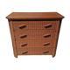 Commode en osier vintage