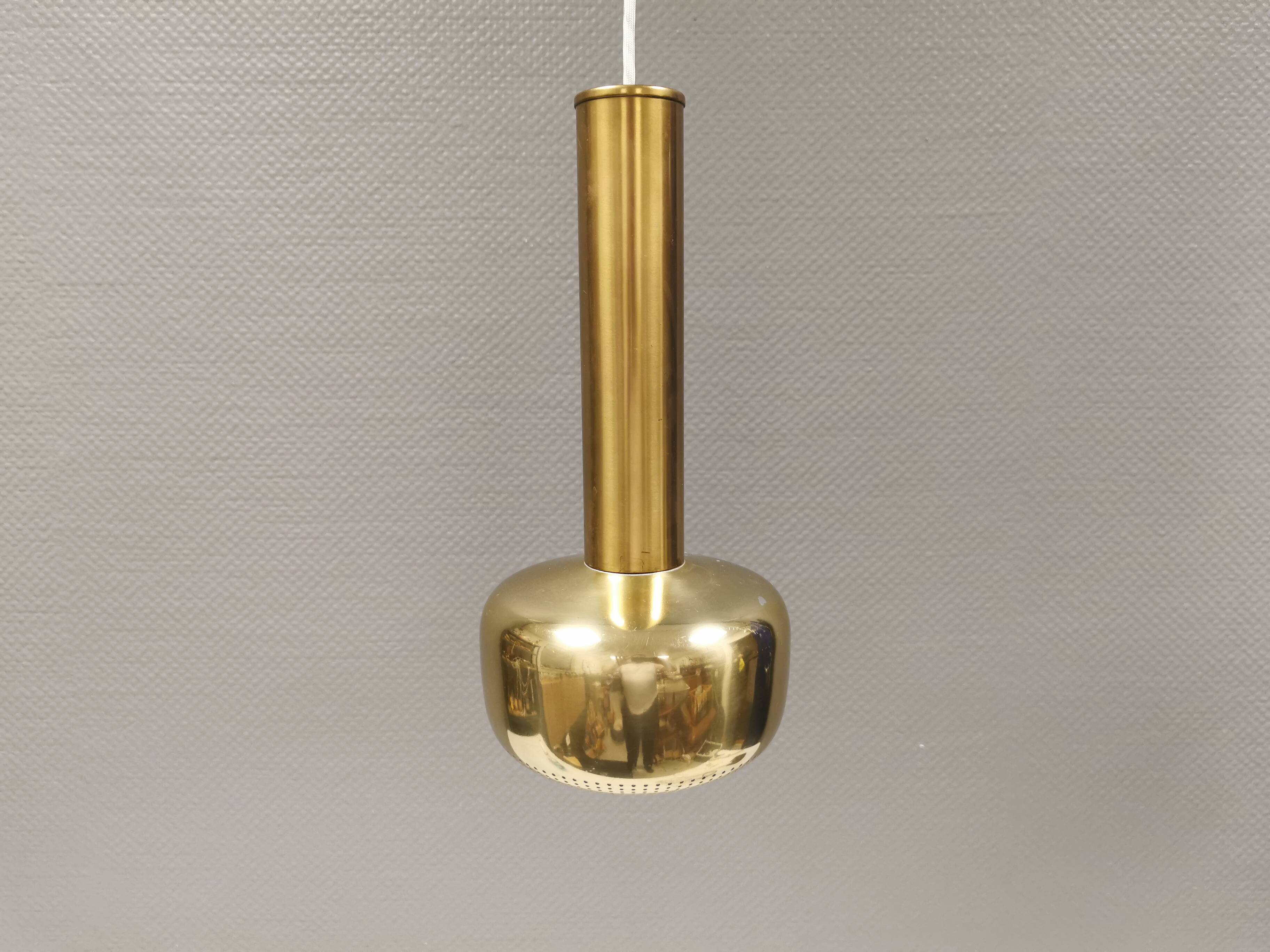 VERY rare original Vilhelm Lauritzen Gold Pendant for Louis Poulsen Denmark.