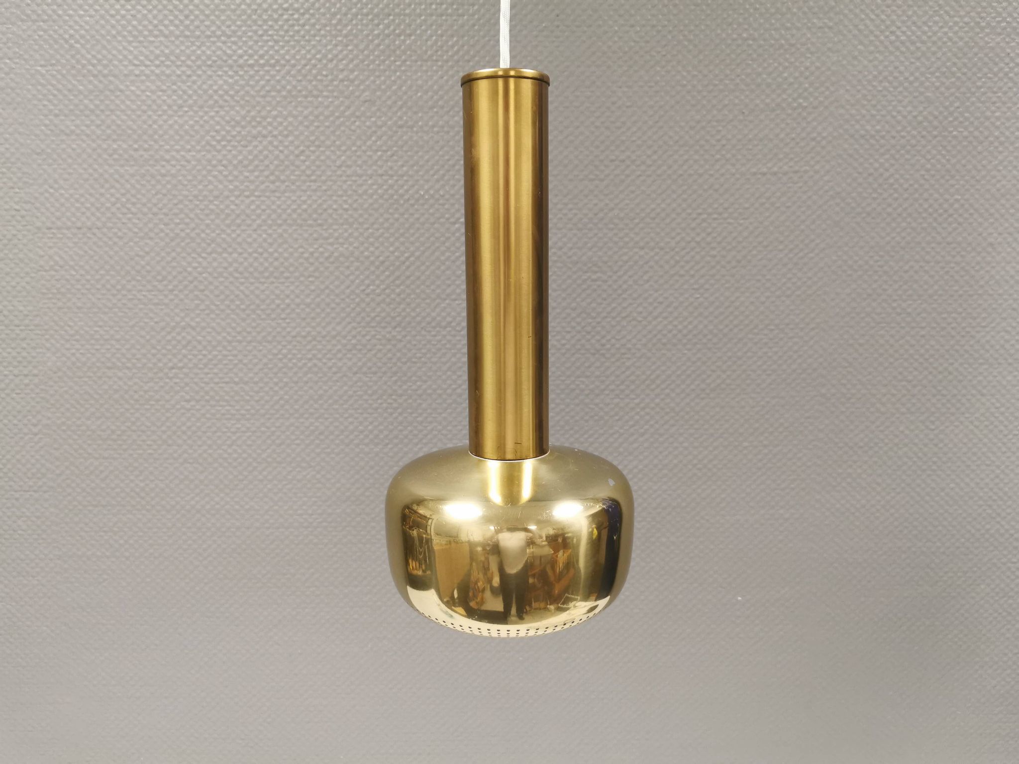 VERY rare original Vilhelm Lauritzen Gold Pendant for Louis Poulsen Denmark.