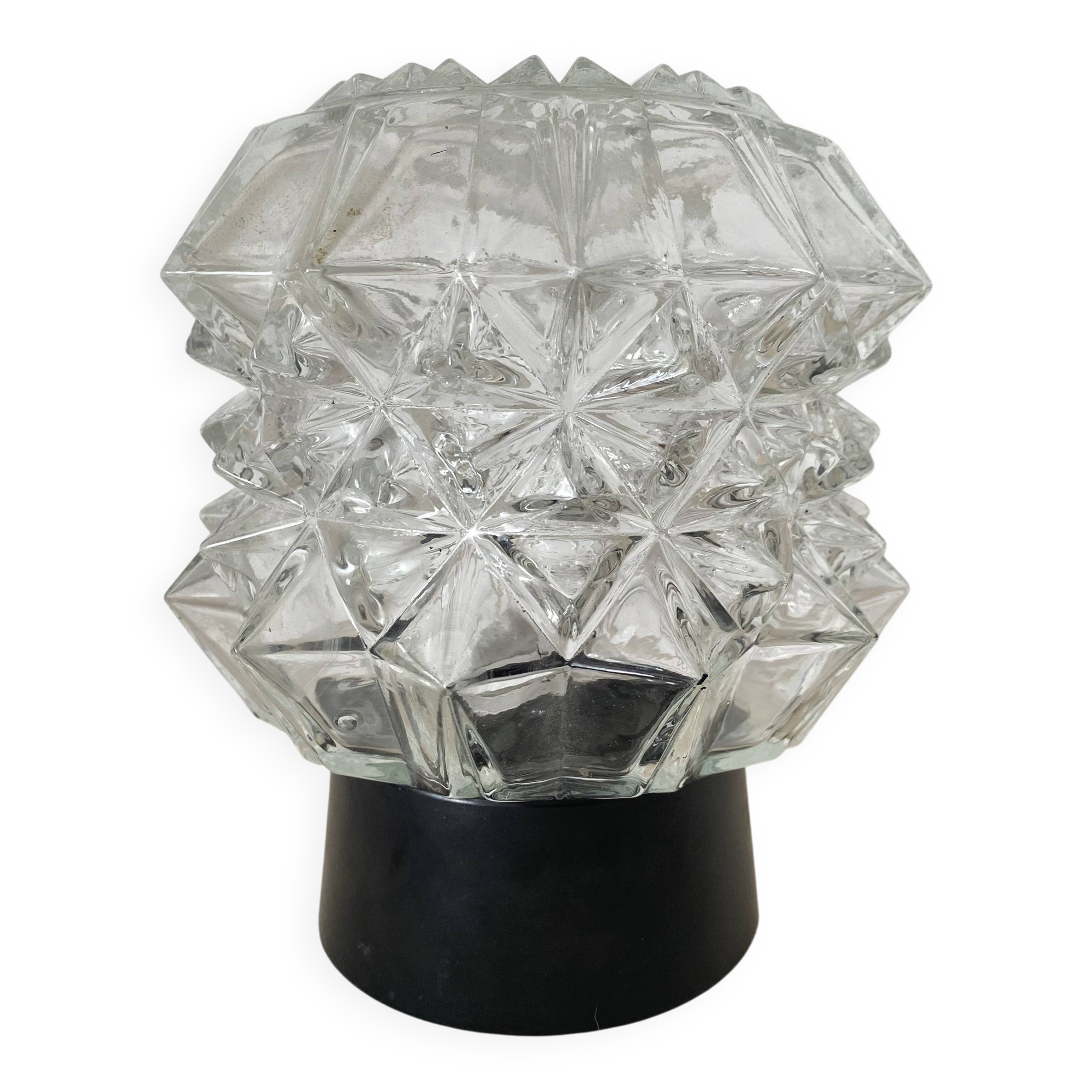 Vintage molded glass ceiling light