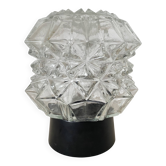 Plafonnier vintage en verre moulé