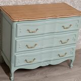 Louis XV style chest of drawers and bedside tables.