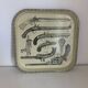 Plateau en métal guns design style Piero Fornasetti vintage 1960 - 33 x 33
