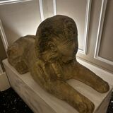 Pair of stone sphinxes
