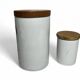Portmeirion, two English porcelain spice jars circa 1970