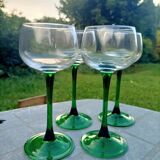 Retro Alsatian glasses x4