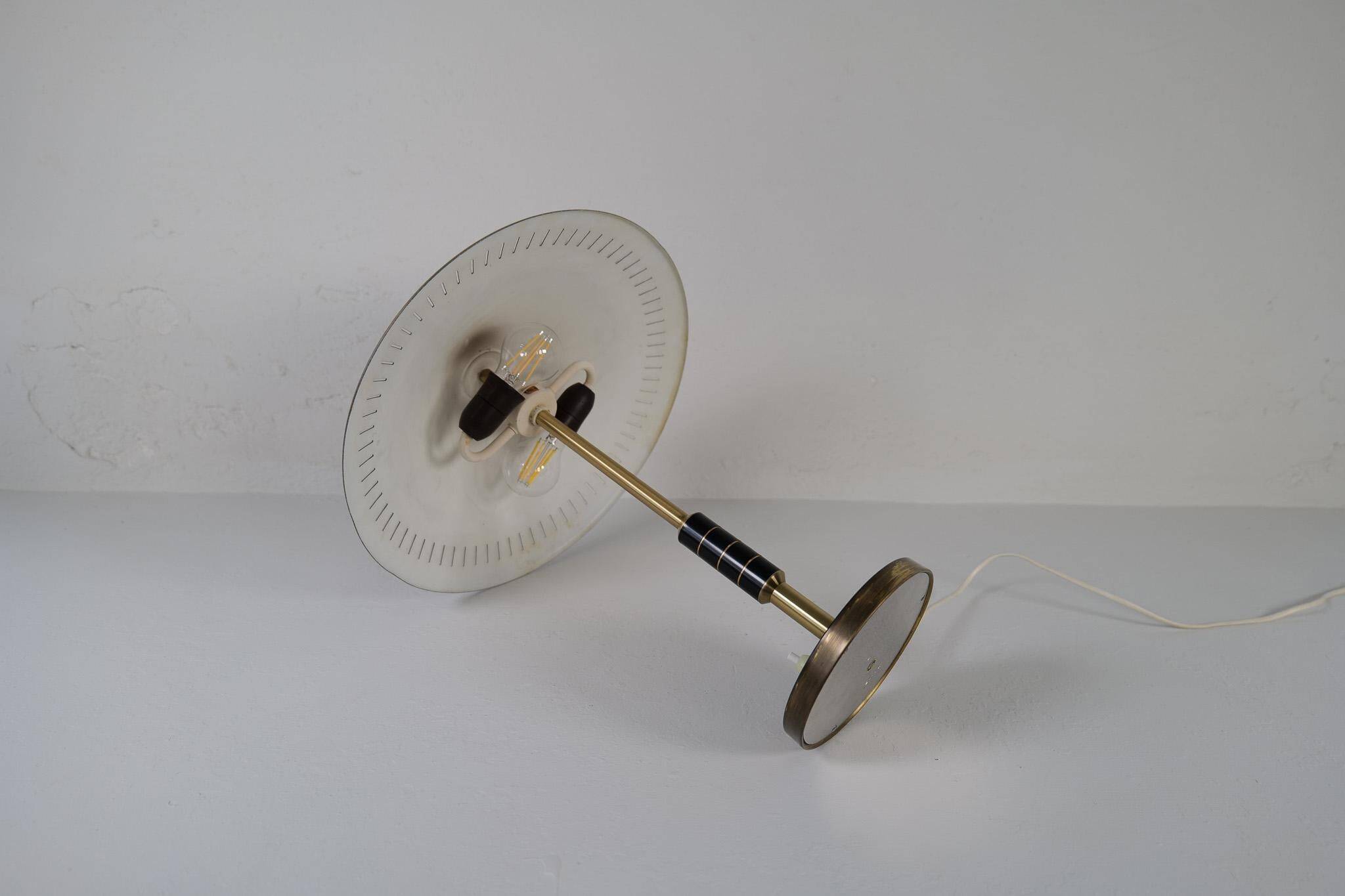 Mid-Century Modern Table Lamp by Bent Karlby Produced by Lyfa in Denmark, 1956
