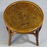 Low bistro stool, 1920 Art Nouveau