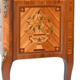 Transitional style commode in marquetry