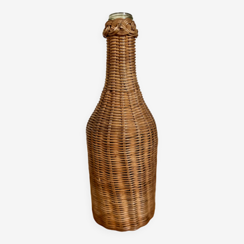 Vintage rattan bottle