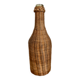 Vintage rattan bottle