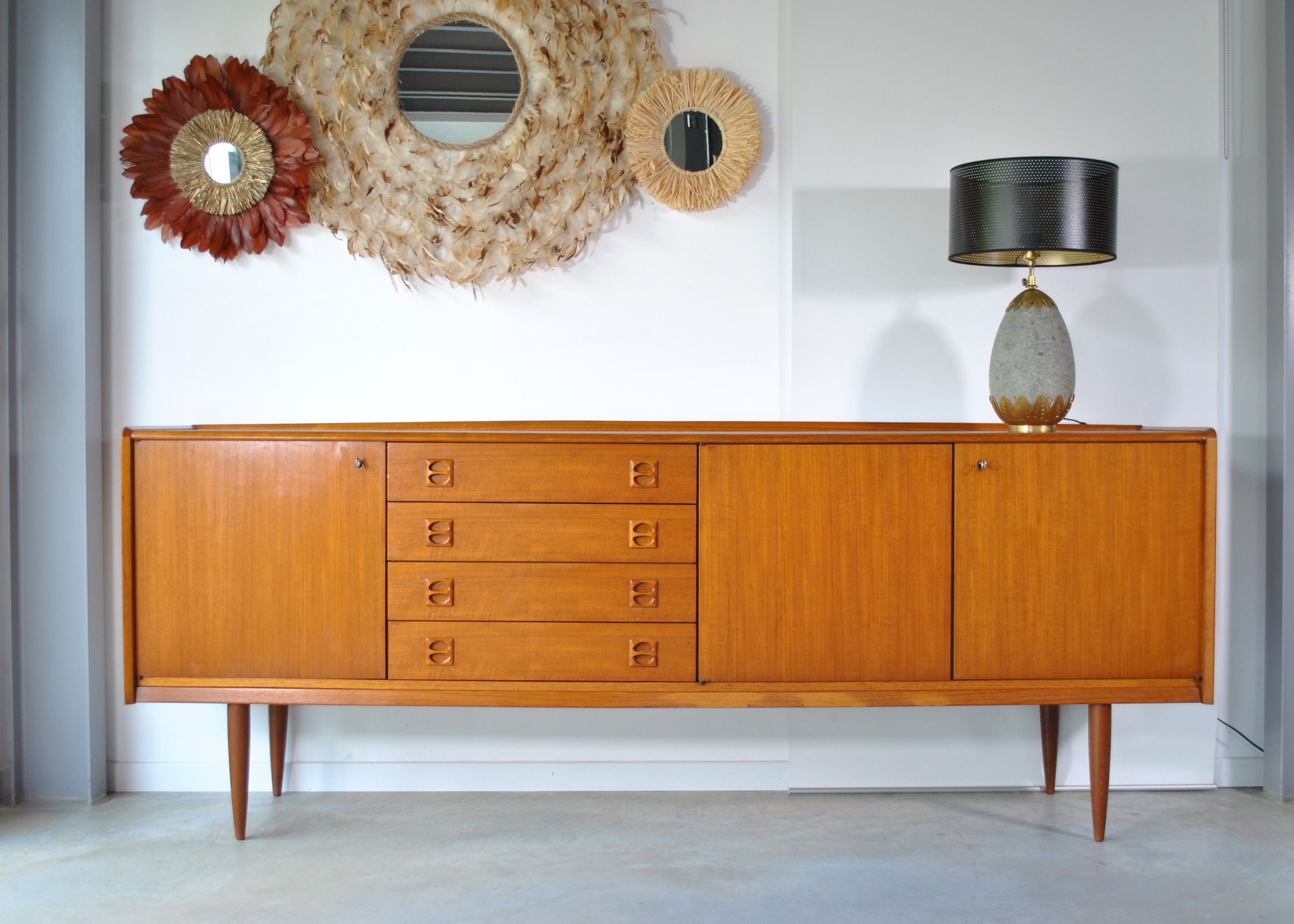 Scandinavian teak row 1970