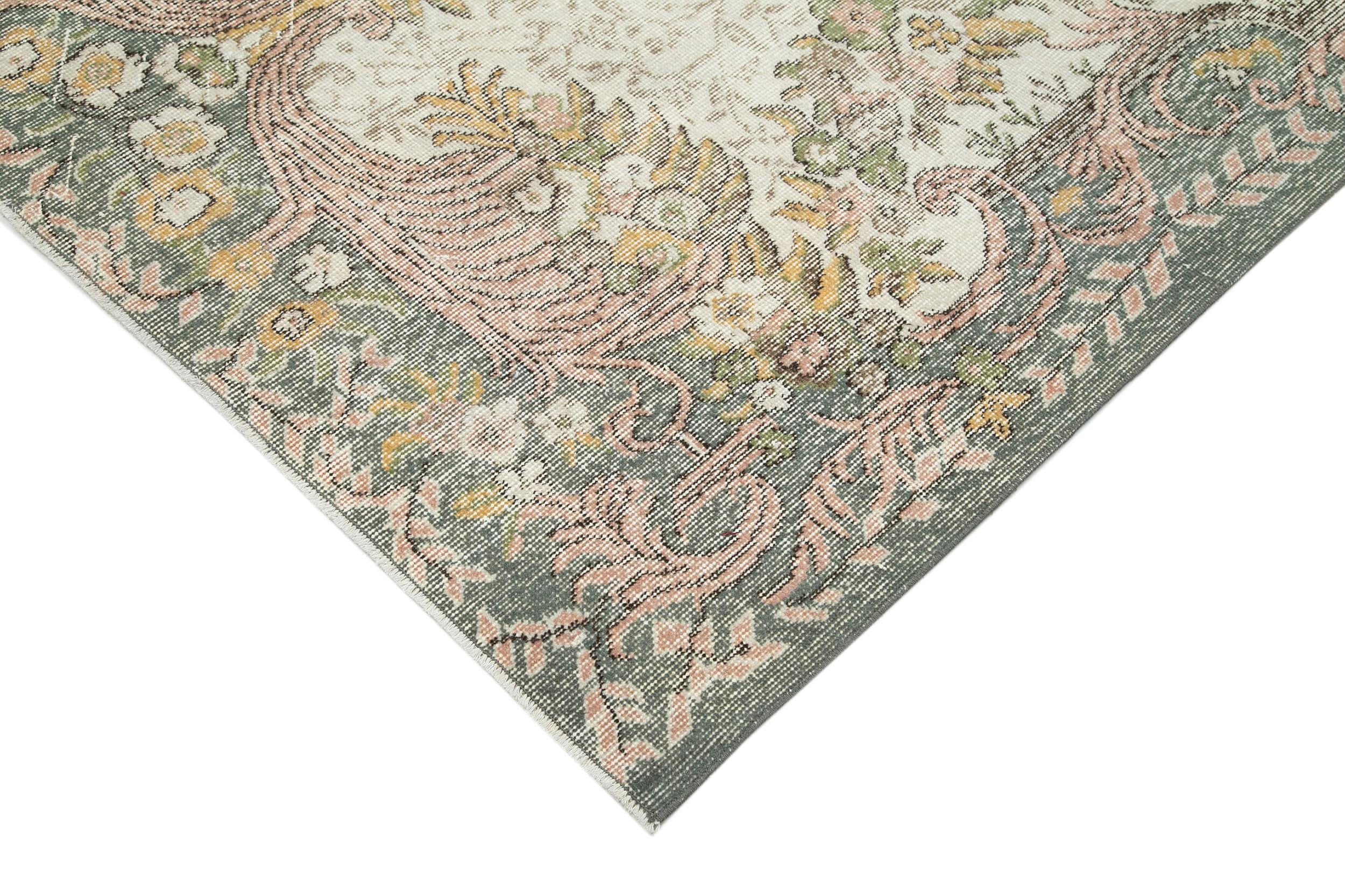 Hand-Knotted Decorative Turkish Beige Carpet 176 cm x 300 cm - 25022